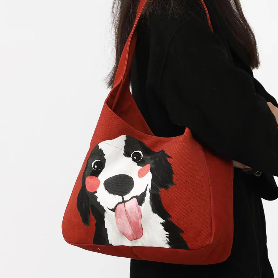 Smiling Puppy Shoulder Bag