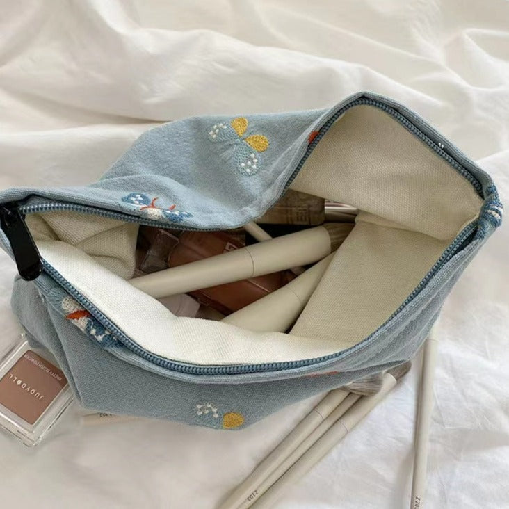 Butterfly Makeup Bag Within Black