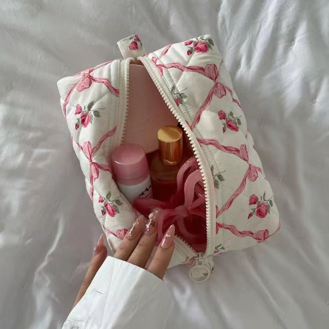 Bow&Rose Makeup Bag within Pink