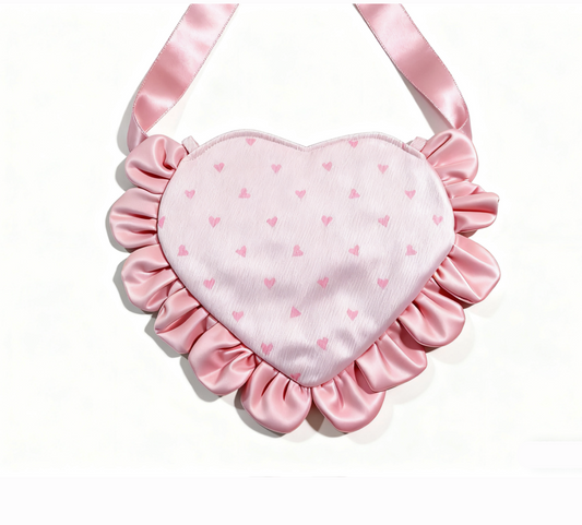 All pink Patchwork Heart Bag