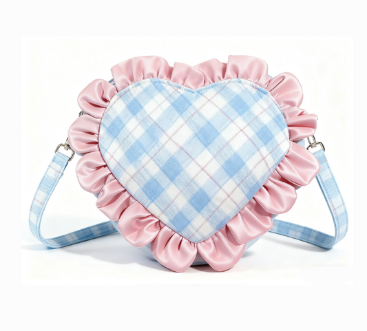 Blue checkerboard backpack
