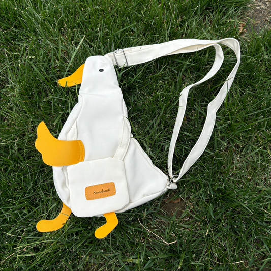 cute duck bag within white