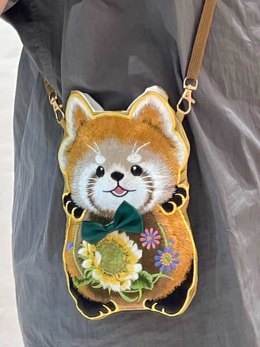 Embroidered bear bag