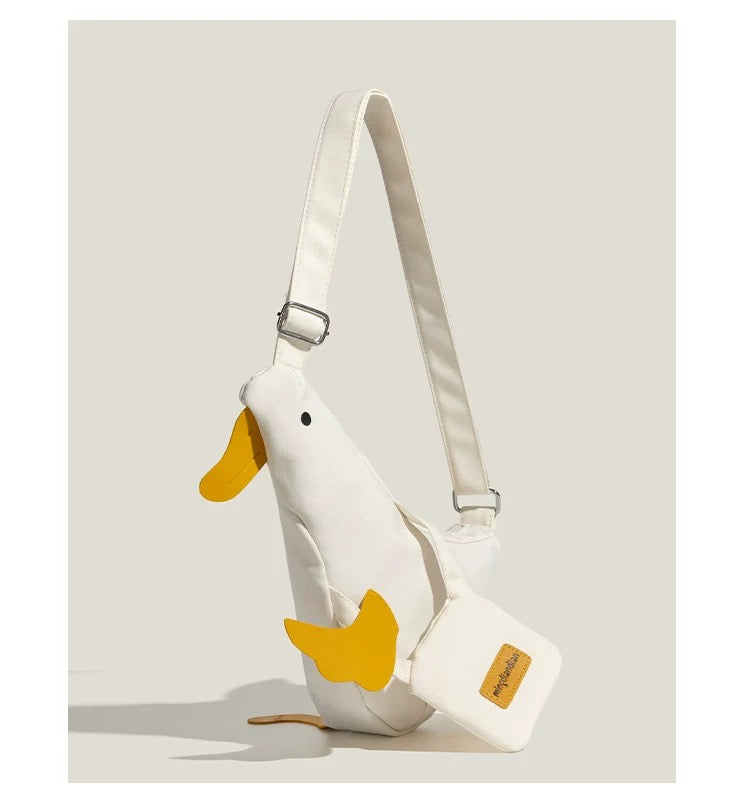 cute duck bag within white