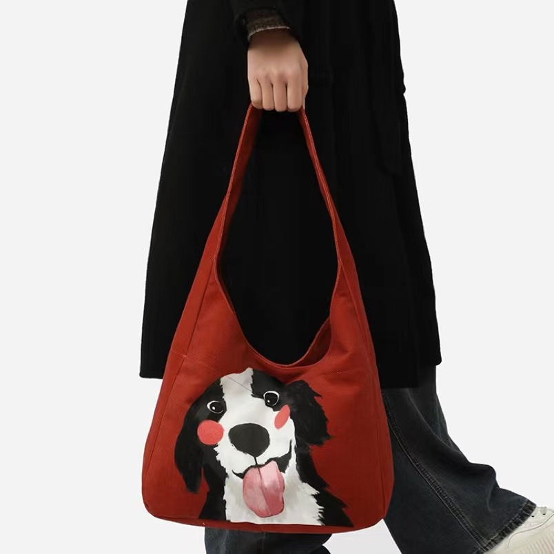 Smiling Puppy Shoulder Bag