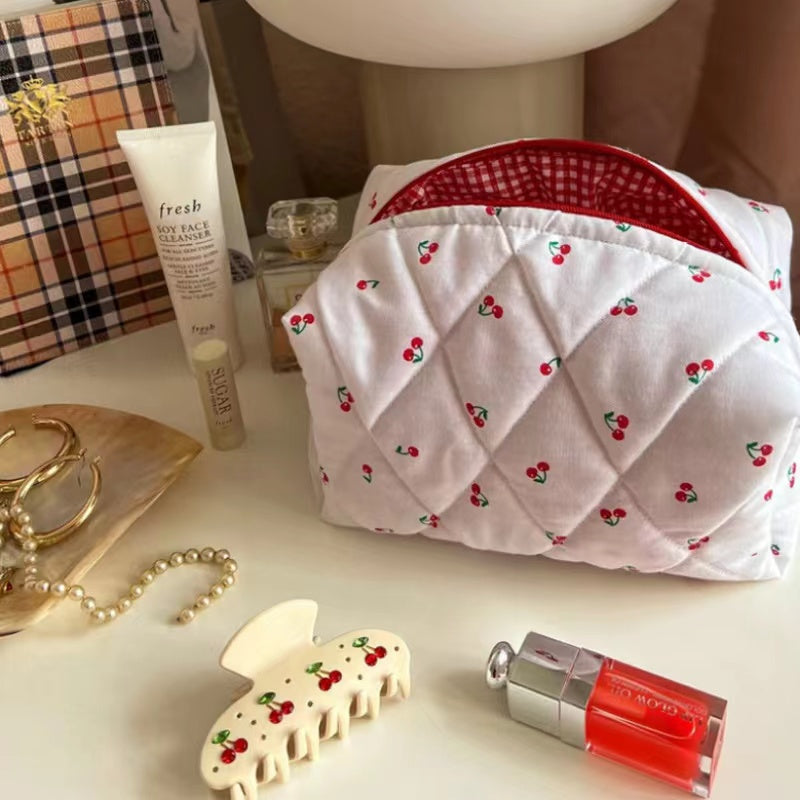 Cherry makeup bag