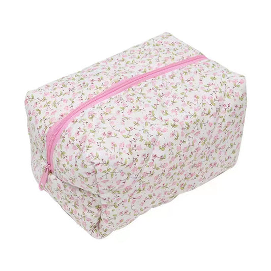 Floral makeup bag within Pink