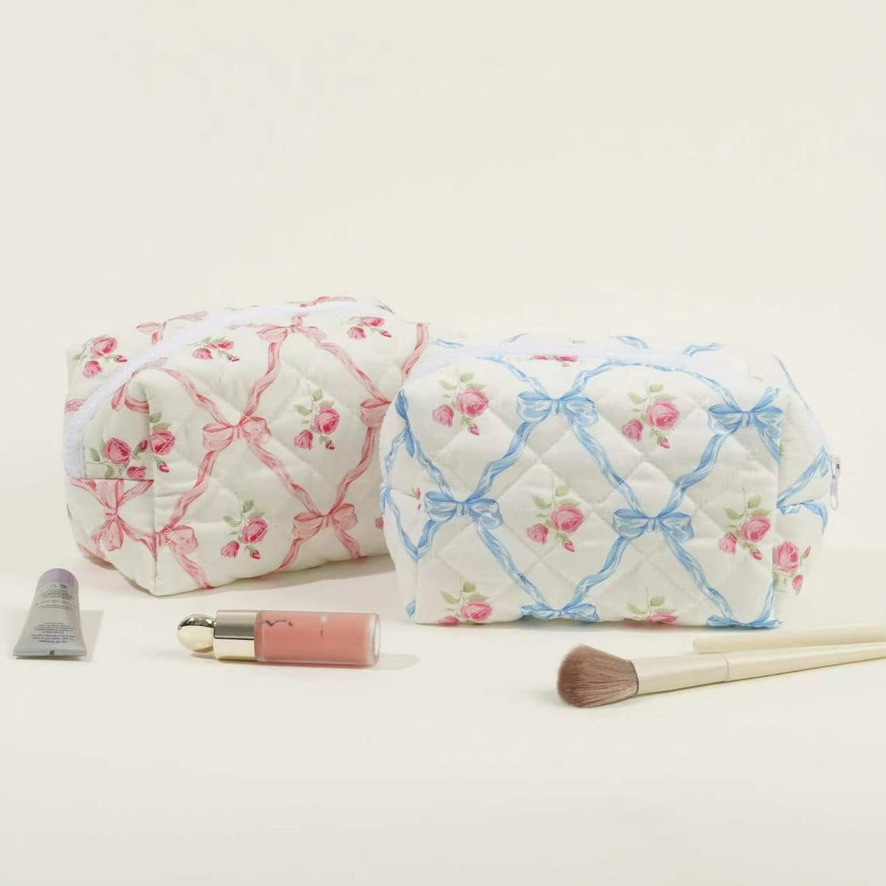 Bow&Rose Makeup Bag within Pink