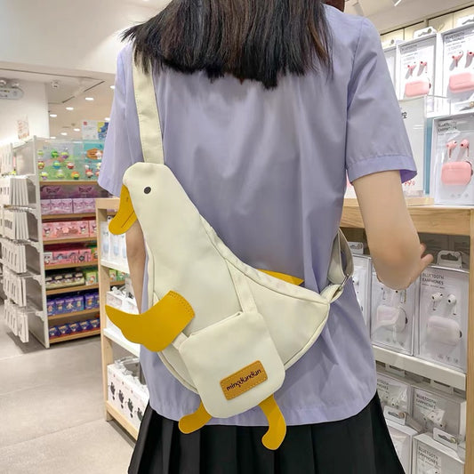 cute duck bag within white