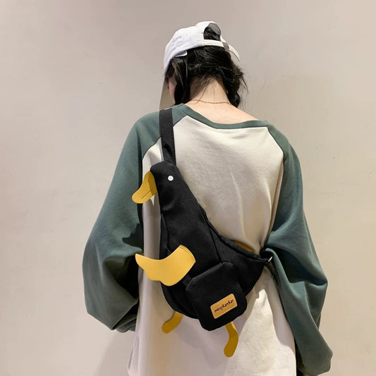 cute duck bag within Black