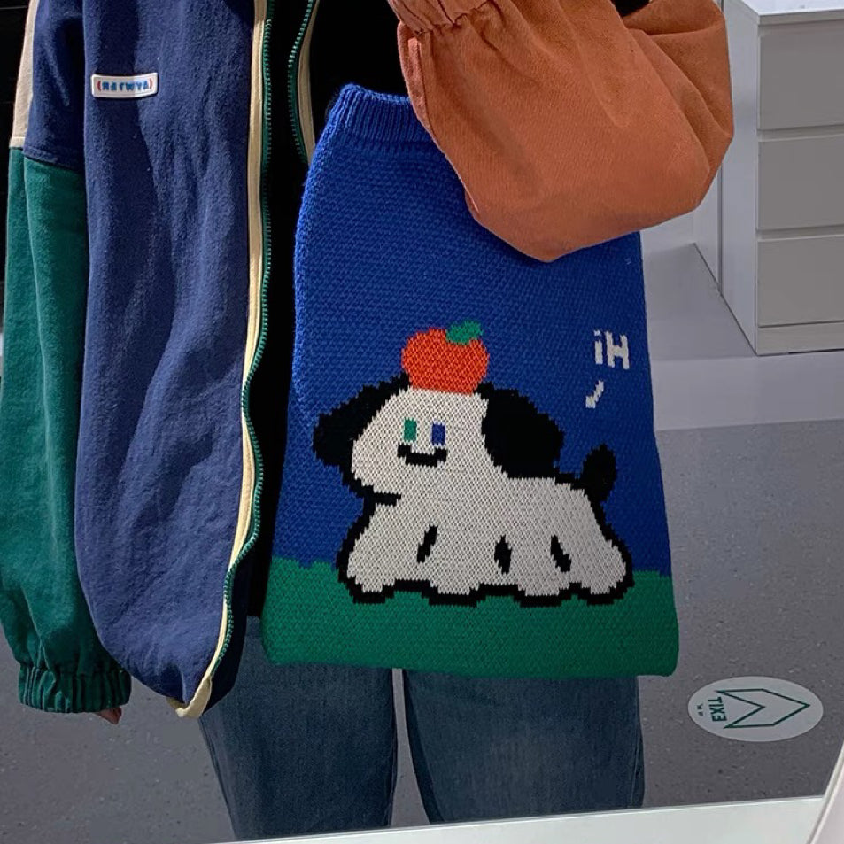 Artist Hi Dog Contrasting Blue & Green Bag