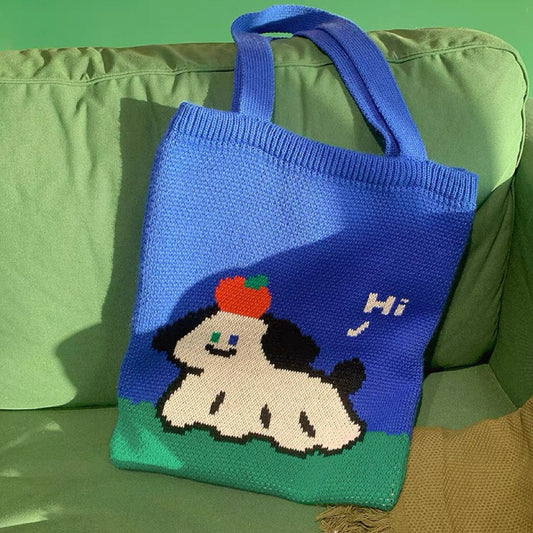 Artist Hi Dog Contrasting Blue & Green Bag