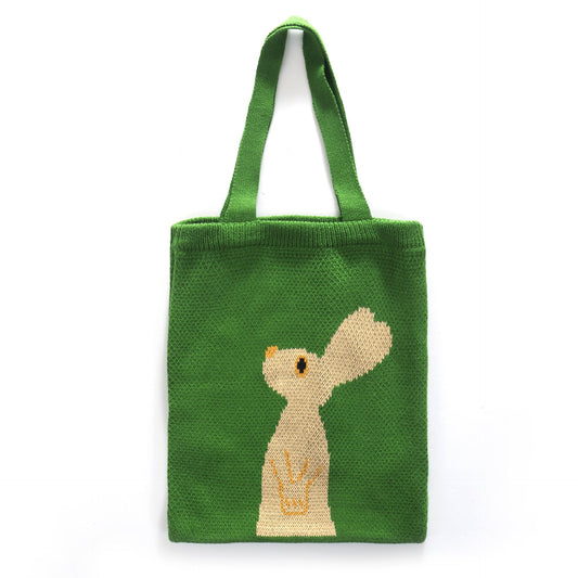 Rabbit knitted bag