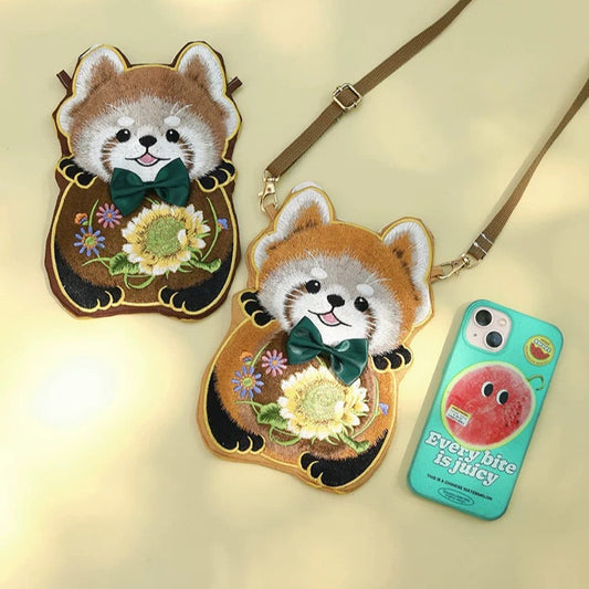 Embroidered bear bag