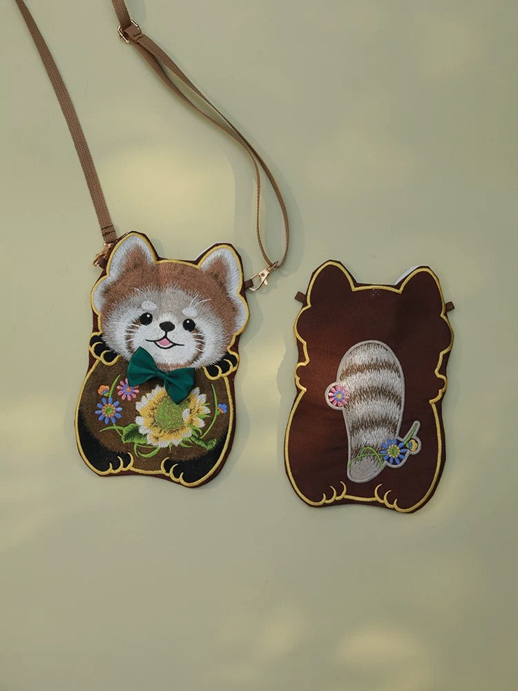 Embroidered bear bag