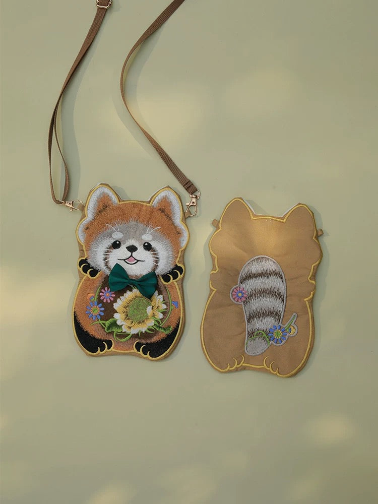 Embroidered bear bag